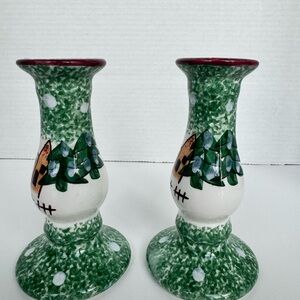 Rustic Holiday Cabin Candlestick Holders – Christmas Vibes